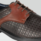 Diego - Zapato Formal en Piel Genuina Estilo Croco con Agujetas